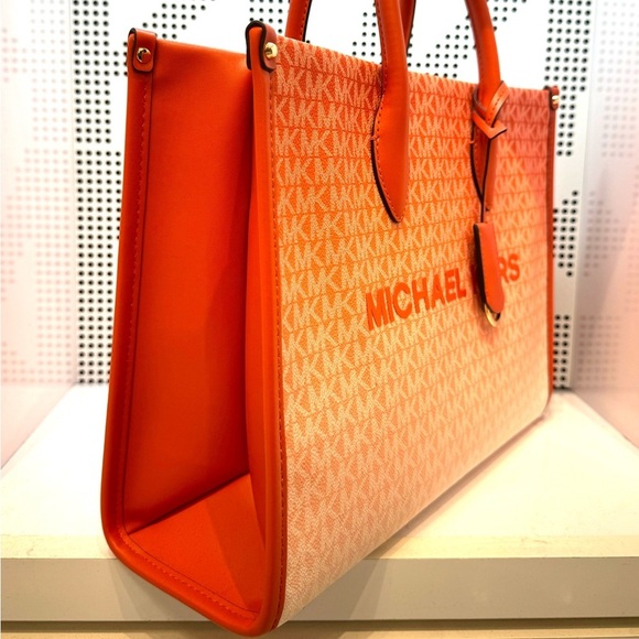 Michael Kors Medium Mirella Tote Bag Red Clay - Picture 5 of 9